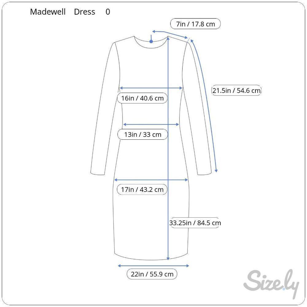 Madewell Womens Dress Long Sleeve Mini Ponte Blue With Flecks Size 0 - Picture 10 of 10